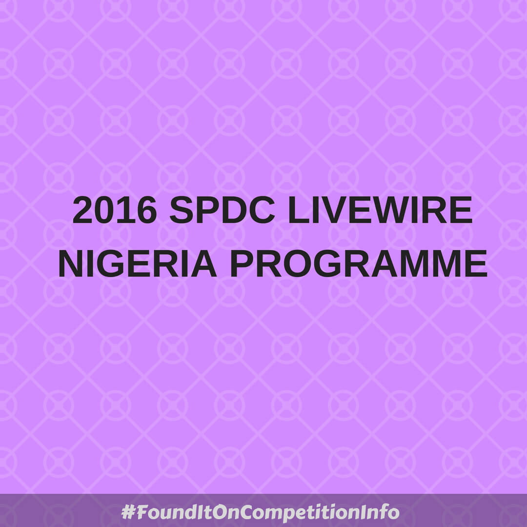 2016 SPDC LiveWIRE Nigeria Programme