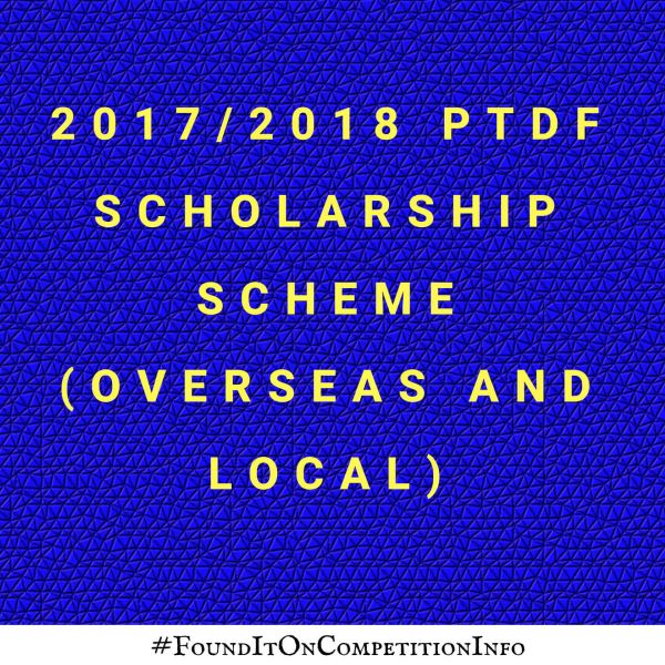 2017/2018 PTDF Scholarship Scheme (Overseas and Local)