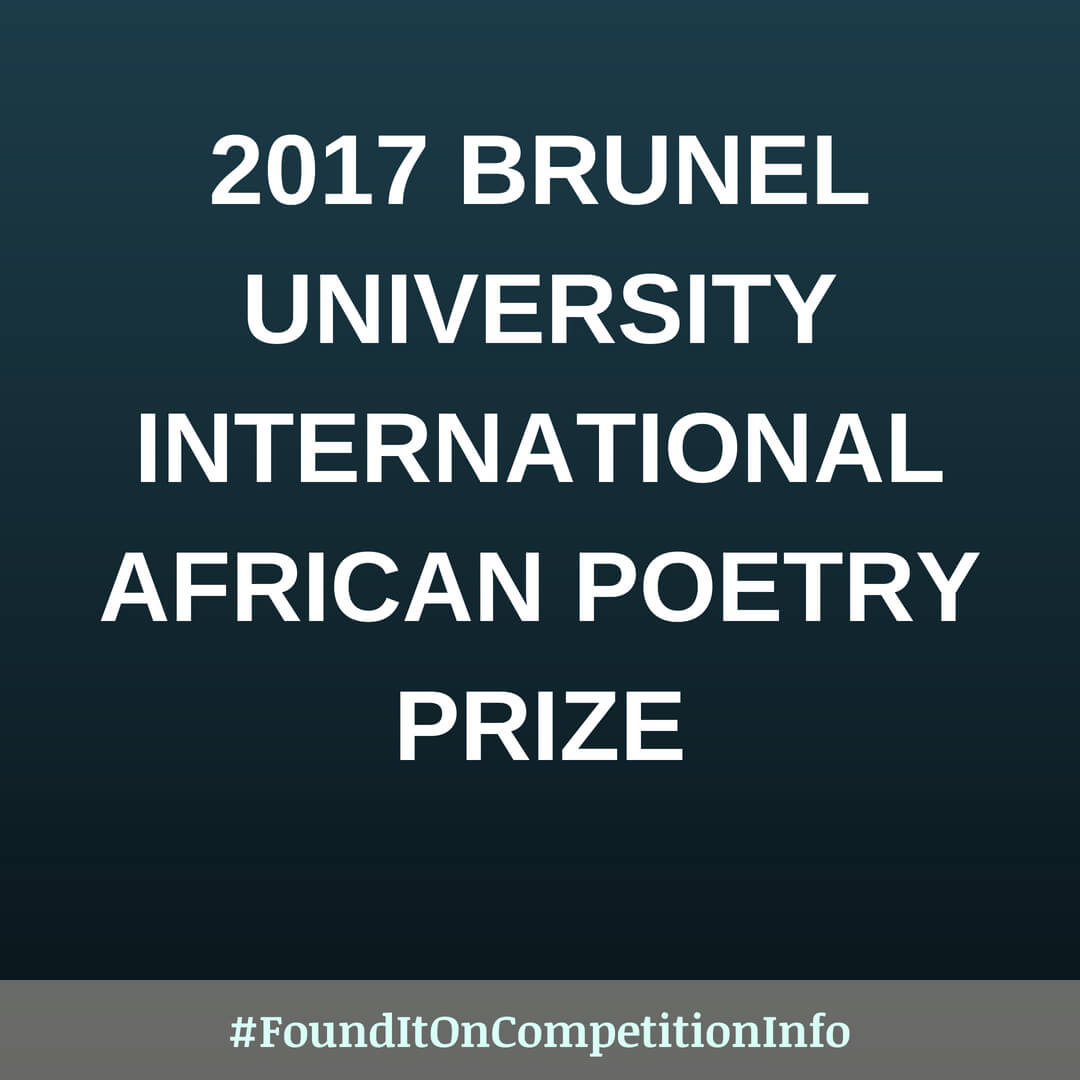 2017 Brunel University International African Poetry Prize