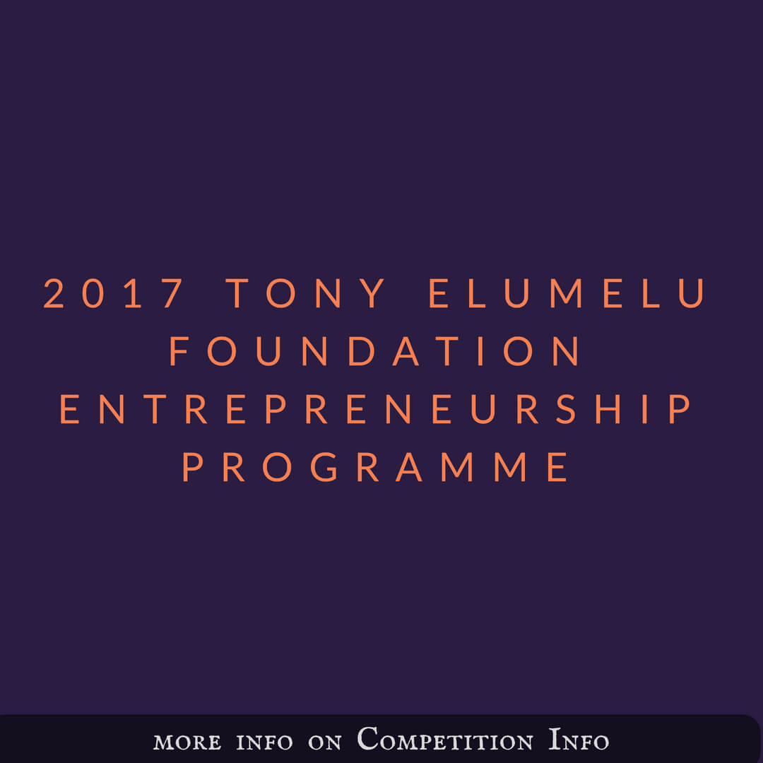2017 Tony Elumelu Foundation Entrepreneurship Programme 