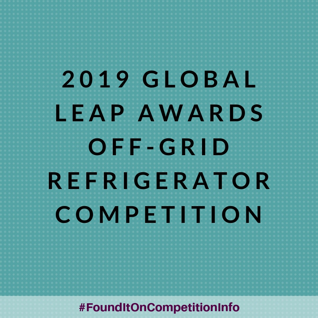 2019 Global LEAP Awards Off-Grid Refrigerator Competition
