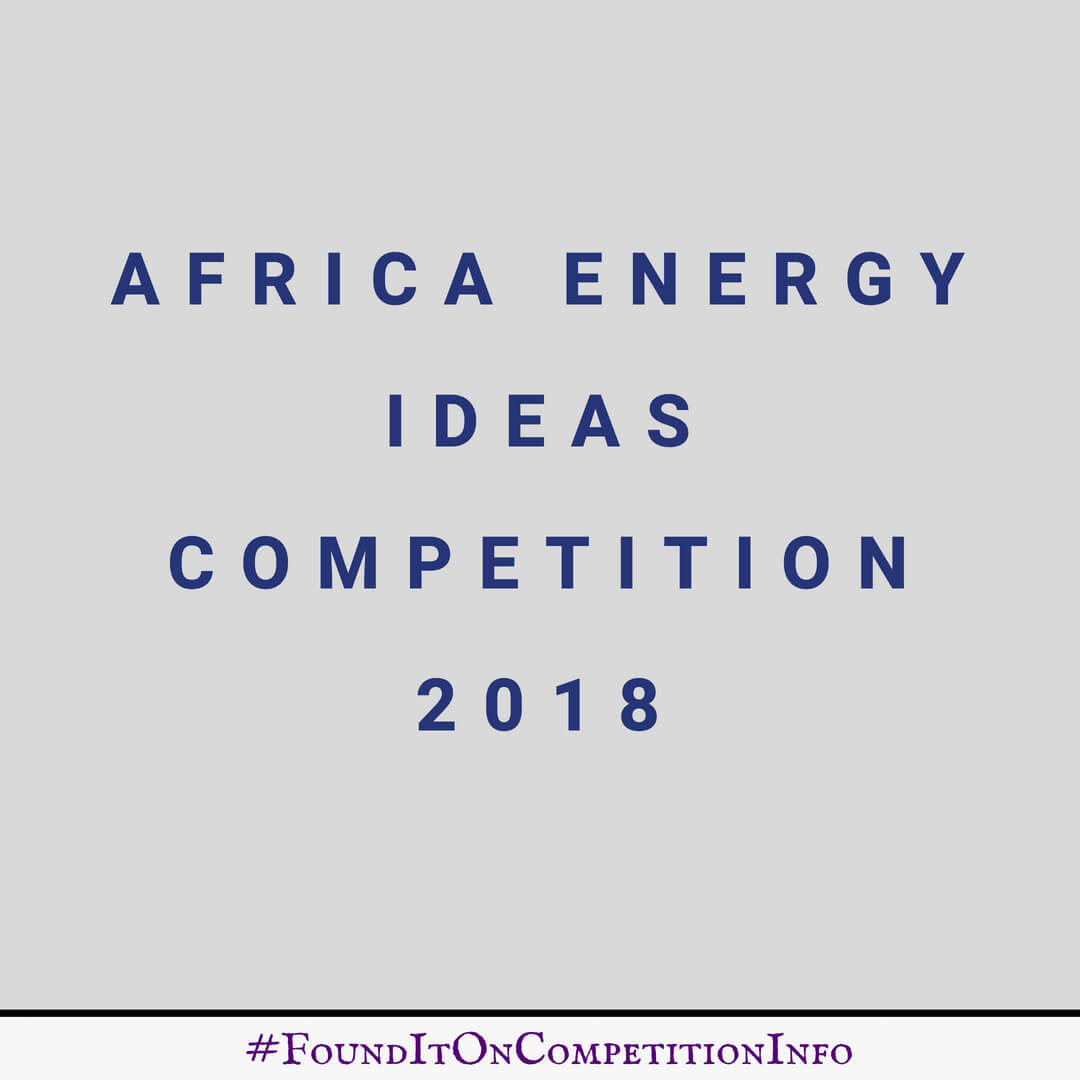 Africa Energy Ideas Competition 2018