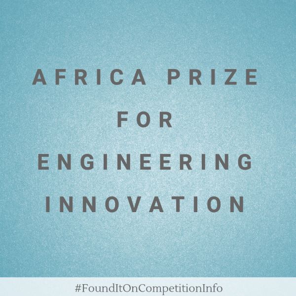 Africa Prize for Engineering Innovation 2019/2020
