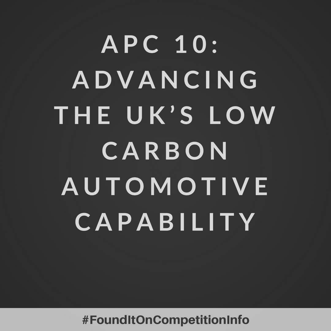 APC 10: advancing the UK’s low carbon automotive capability