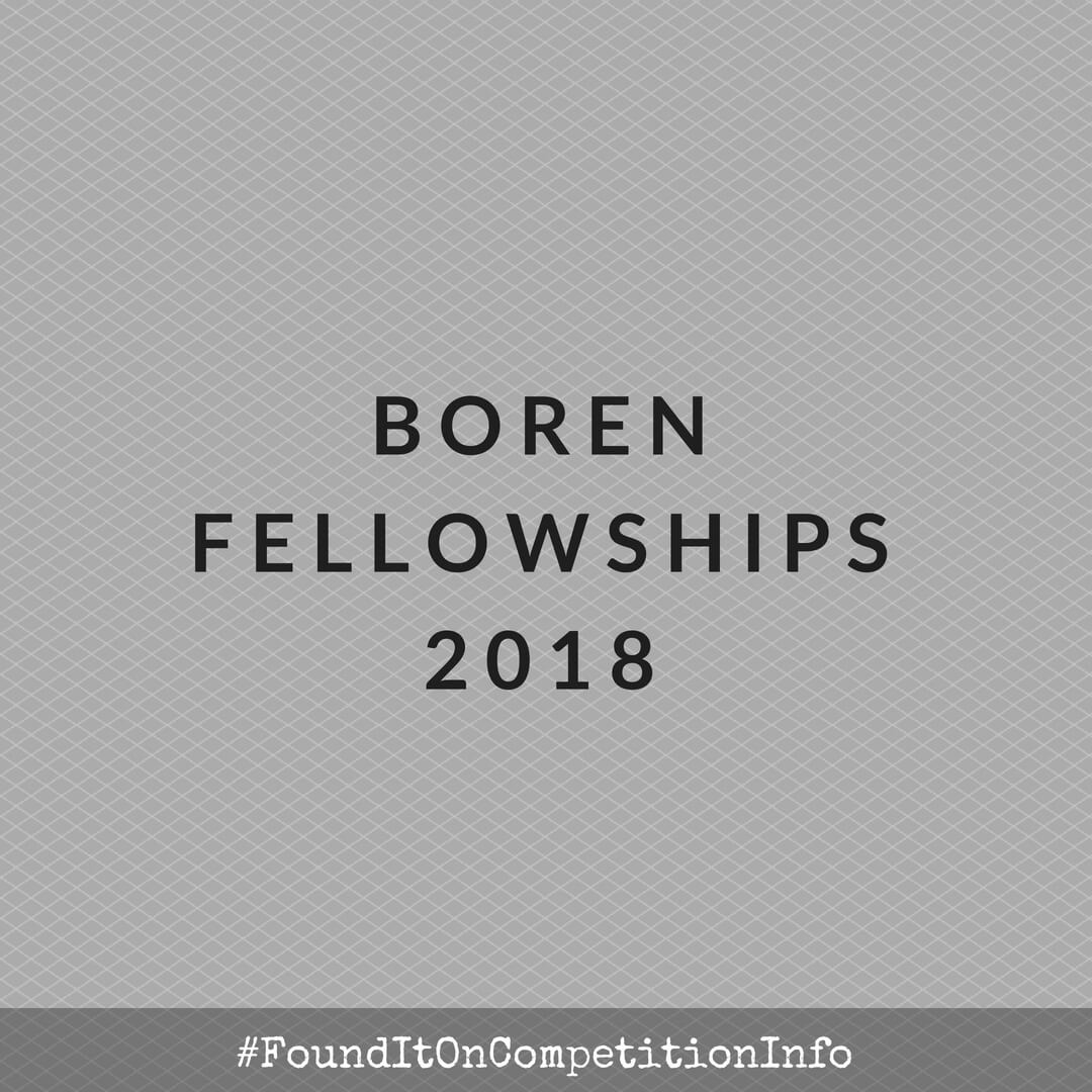Boren Fellowships 2018