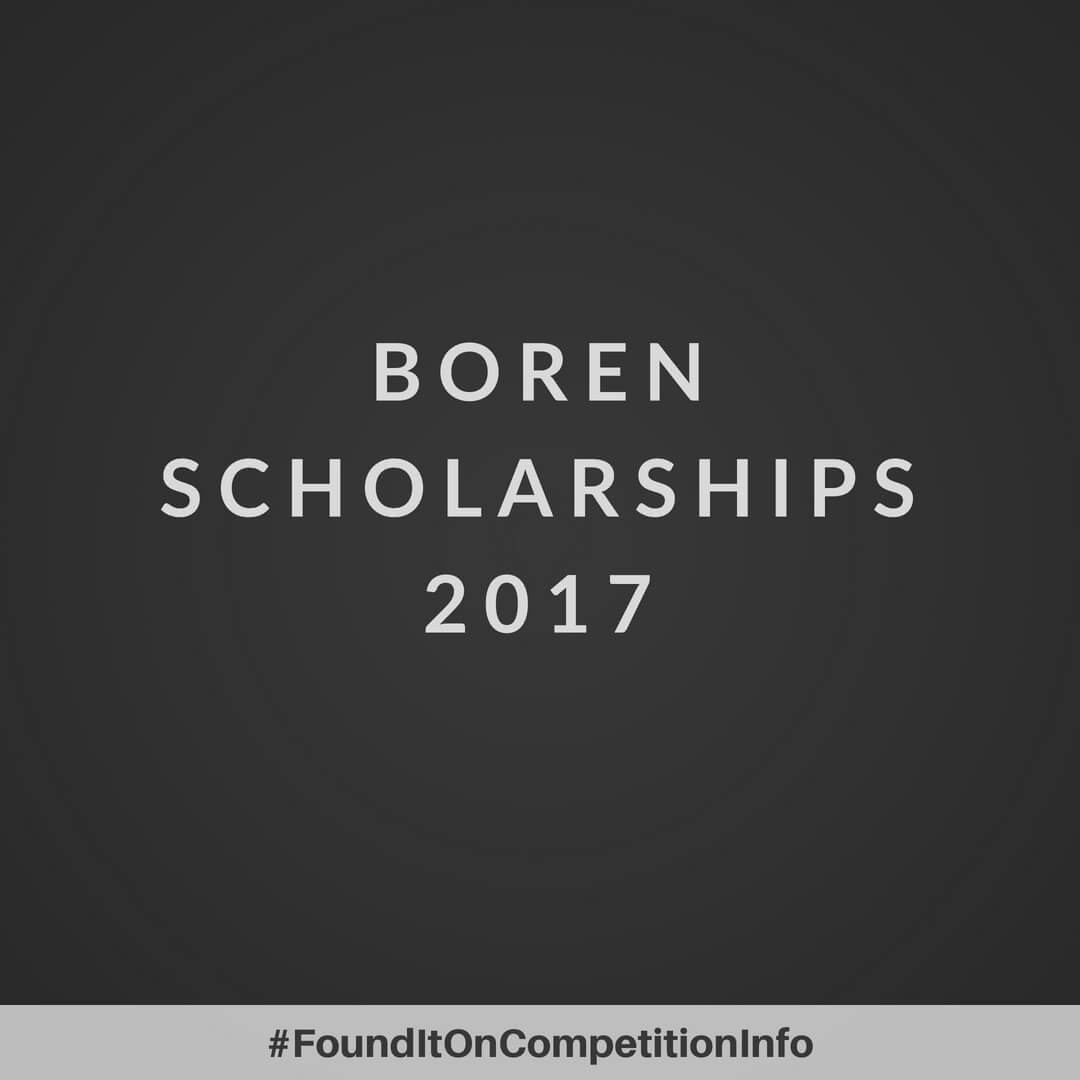 Boren Scholarships 2017