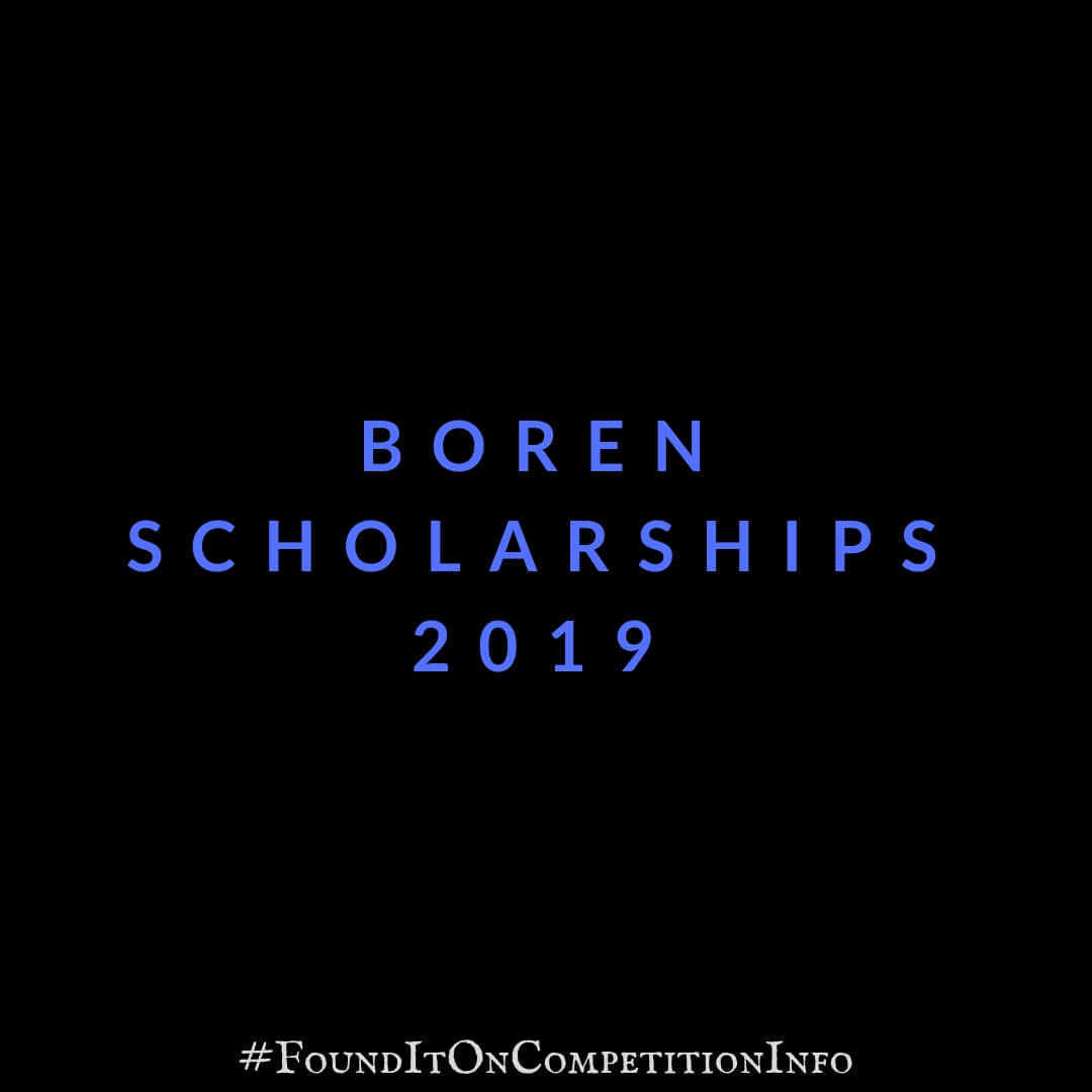Boren Scholarships 2019