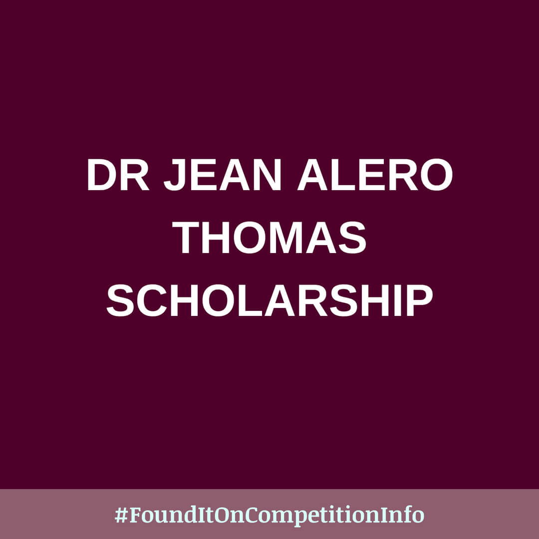 Dr Jean Alero Thomas Scholarship
