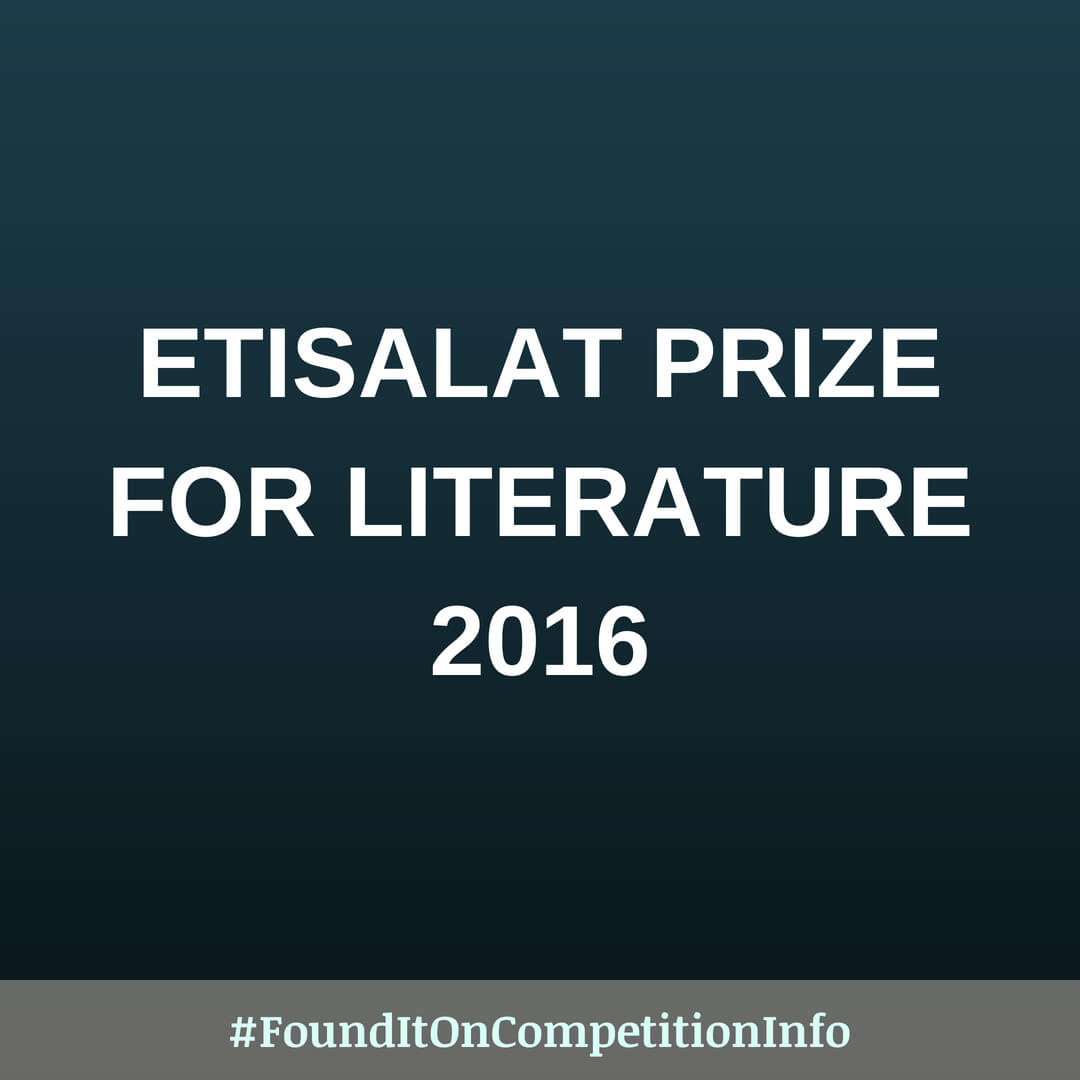 Etisalat Prize For Literature 2016