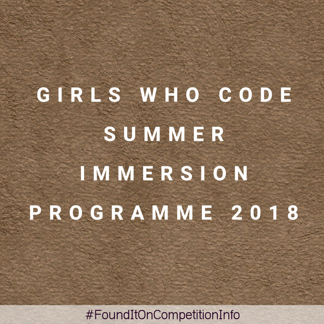 Girls Who Code Summer Immersion Programme 2018