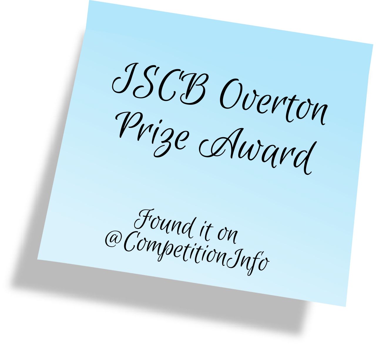 ISCB Overton Prize Award