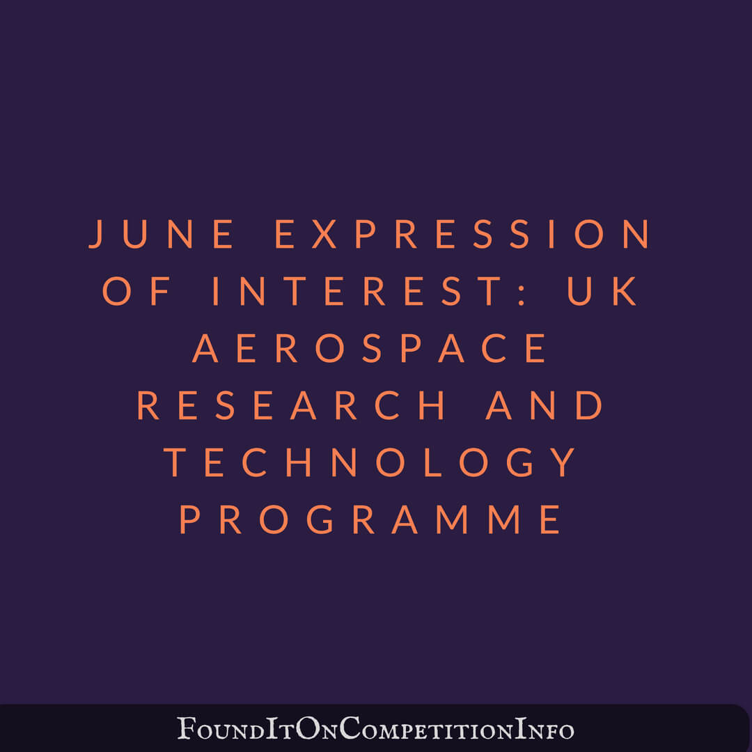 June expression of interest: UK Aerospace Research and Technology Programme