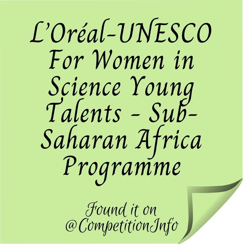 L’Oréal-UNESCO For Women in Science Young Talents - Sub-Saharan Africa Programme