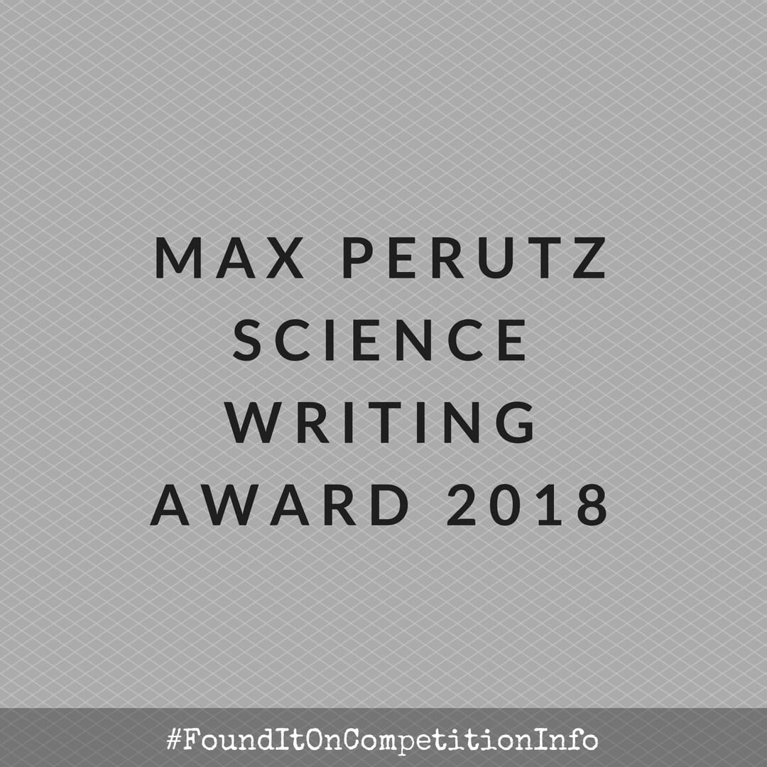 Max Perutz Science Writing Award 2018
