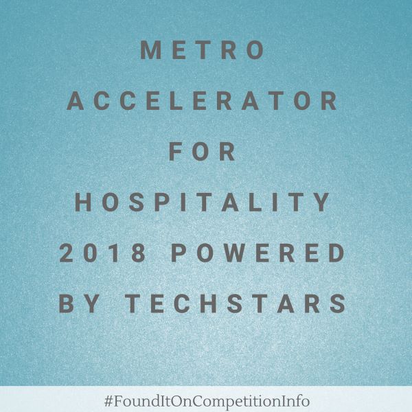 METRO Accelerator for Hospitality 2018 powered by Techstars