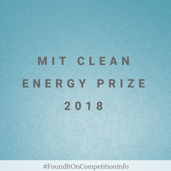 MIT Clean Energy Prize 2018