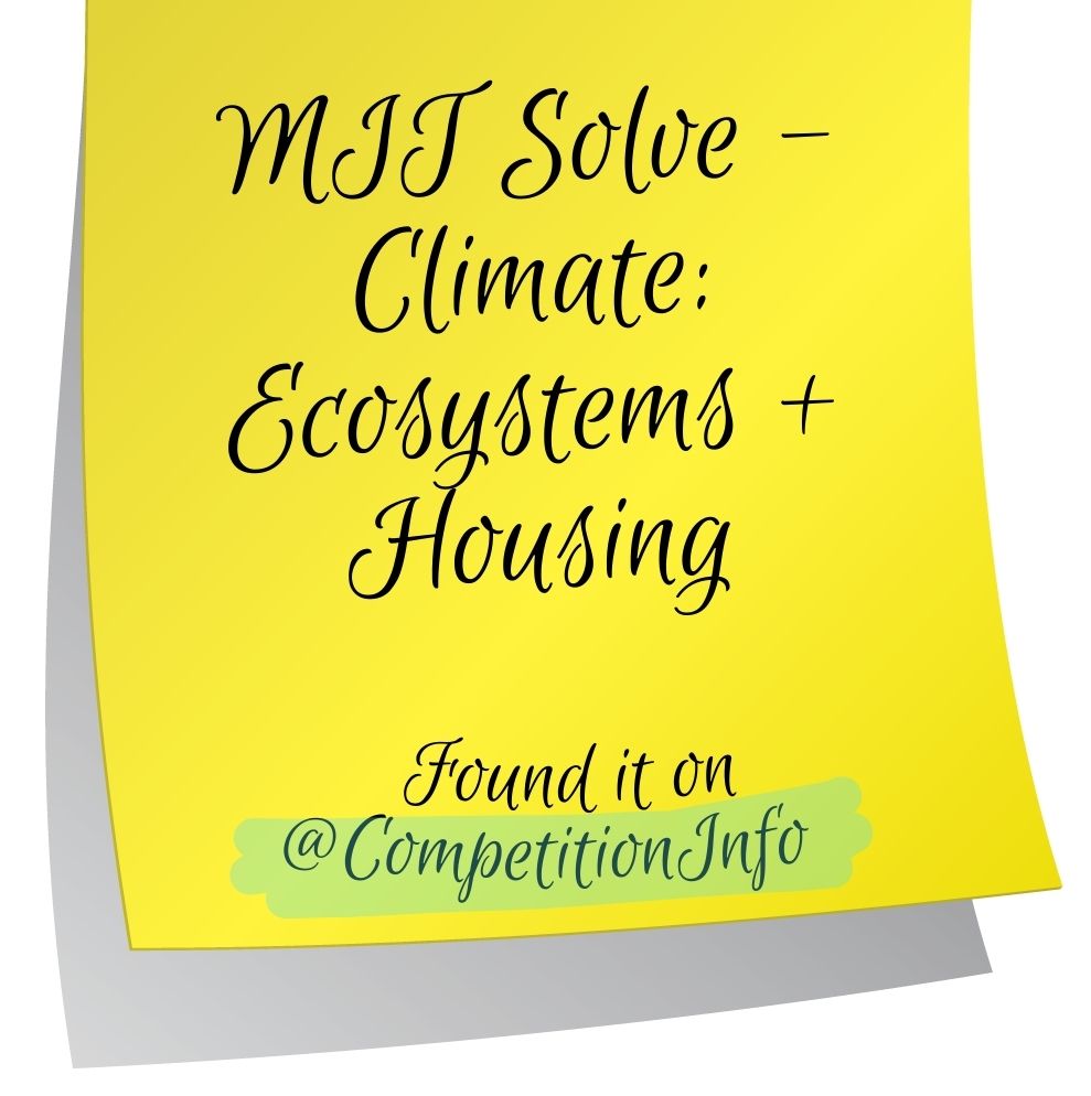 MIT Solve - Climate: Ecosystems + Housing