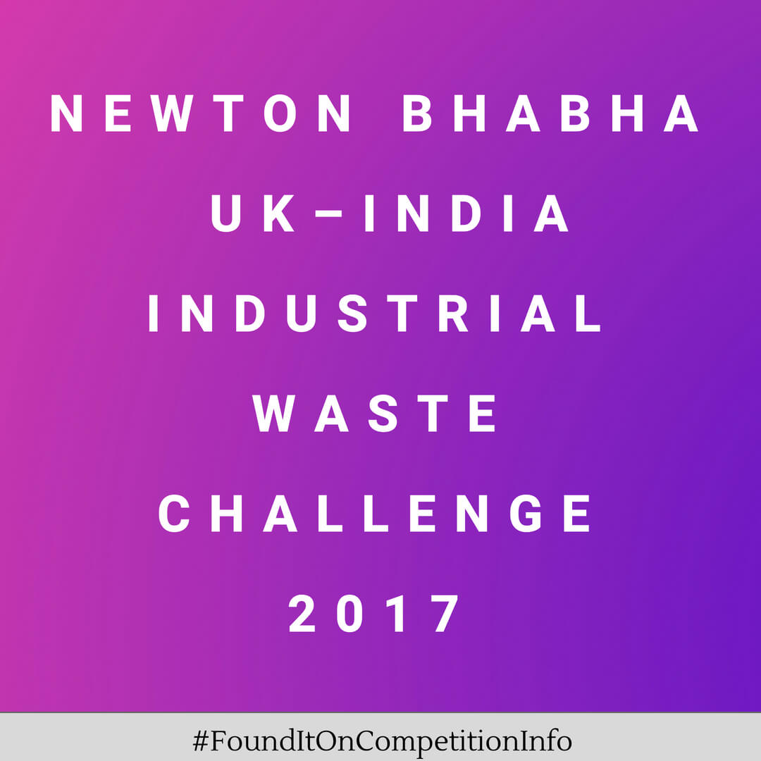 Newton Bhabha UK–India industrial waste challenge 2017