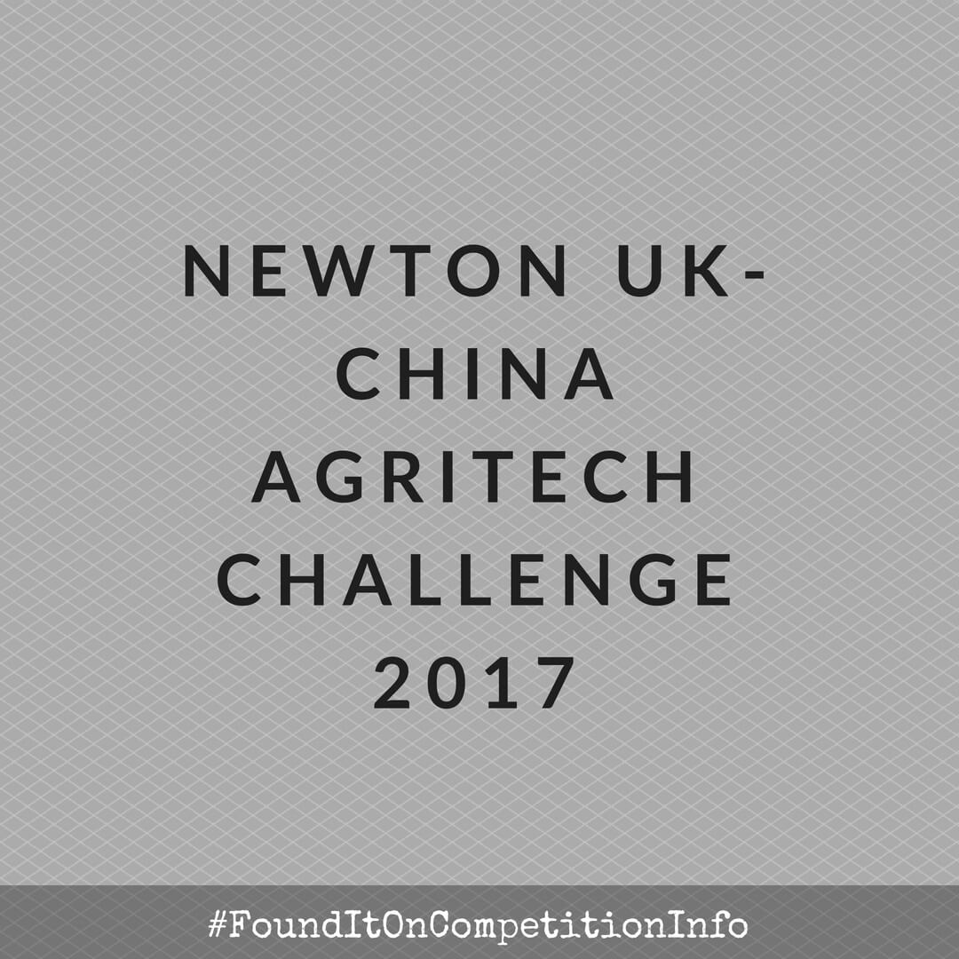 Newton UK-China Agritech Challenge 2017