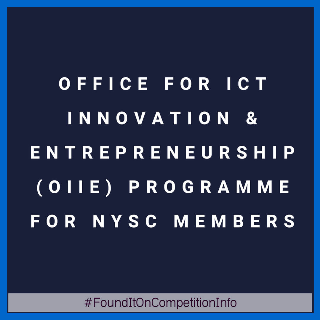Office for ICT Innovation & Entrepreneurship (OIIE) Programme for NYSC Members