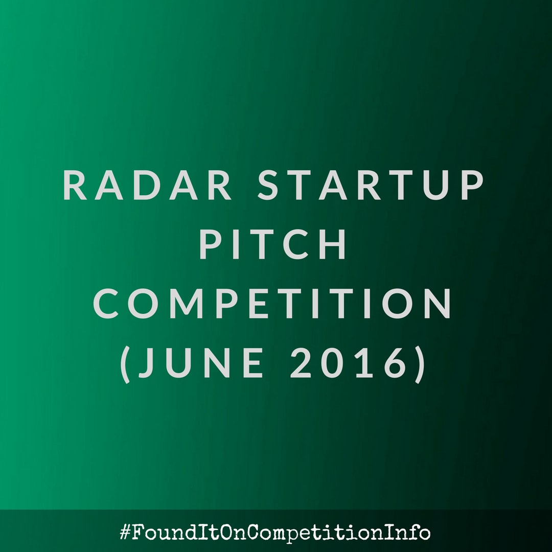 Radar Startup Pitch Competition (June 2016)