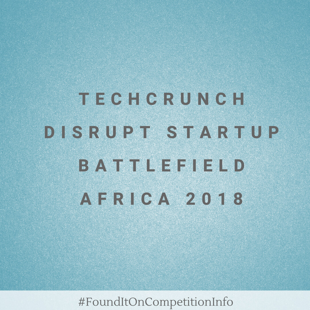TechCrunch Disrupt Startup Battlefield Africa 2018