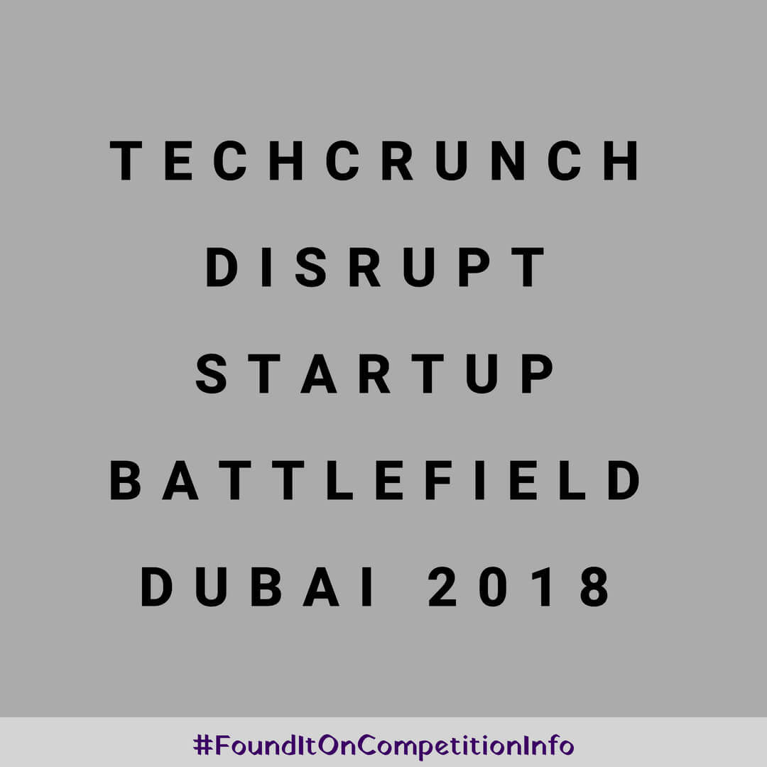 TechCrunch Disrupt Startup Battlefield Dubai 2018