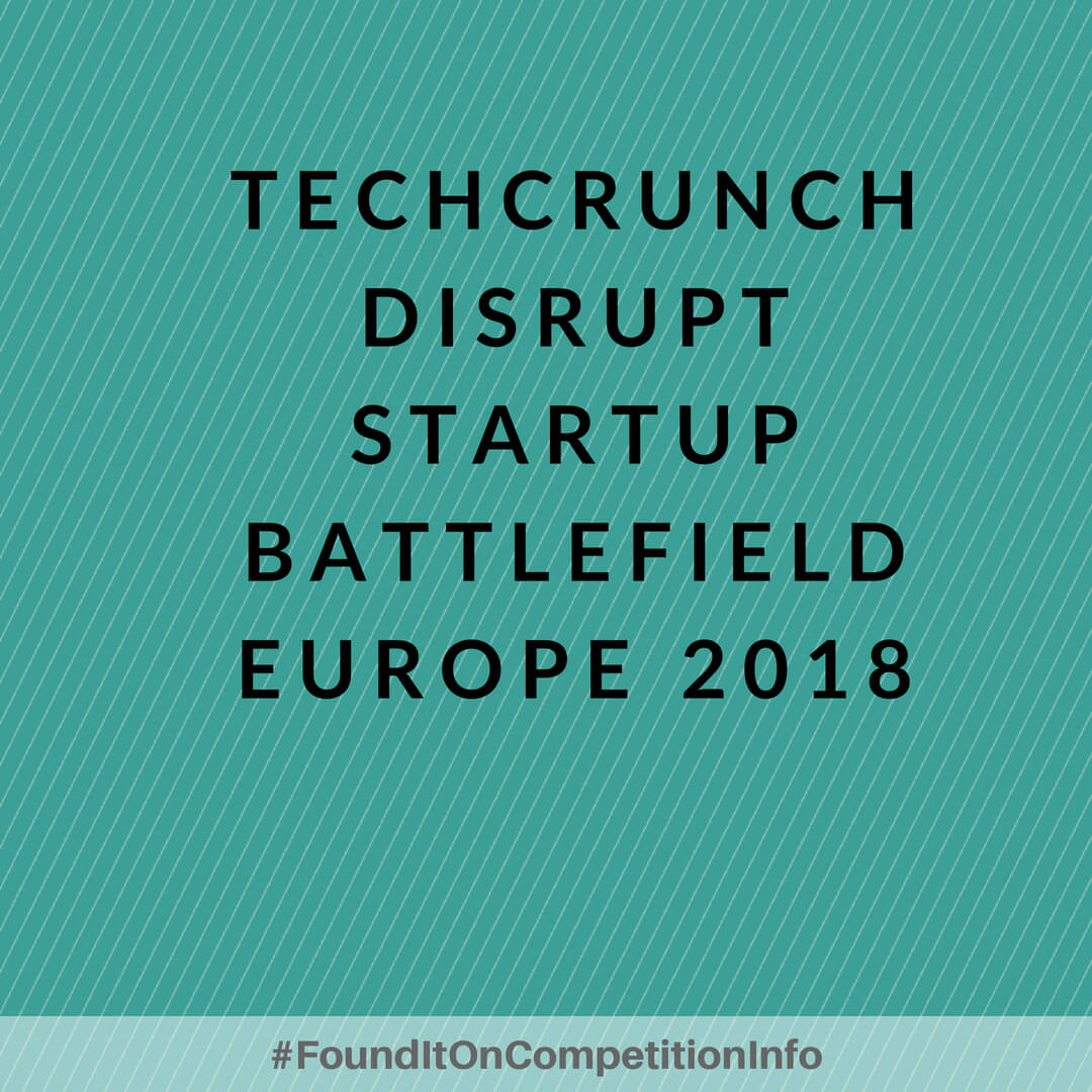 TechCrunch Disrupt Startup Battlefield Europe  2018