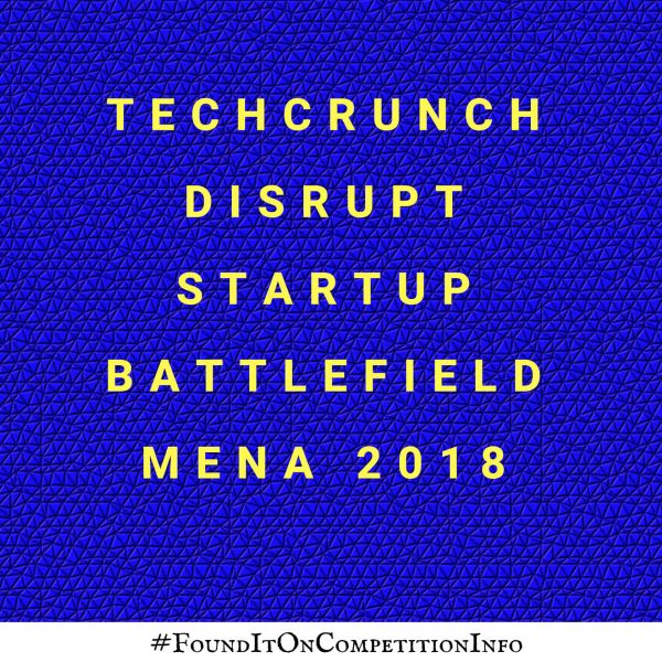 TechCrunch Disrupt Startup Battlefield MENA 2018