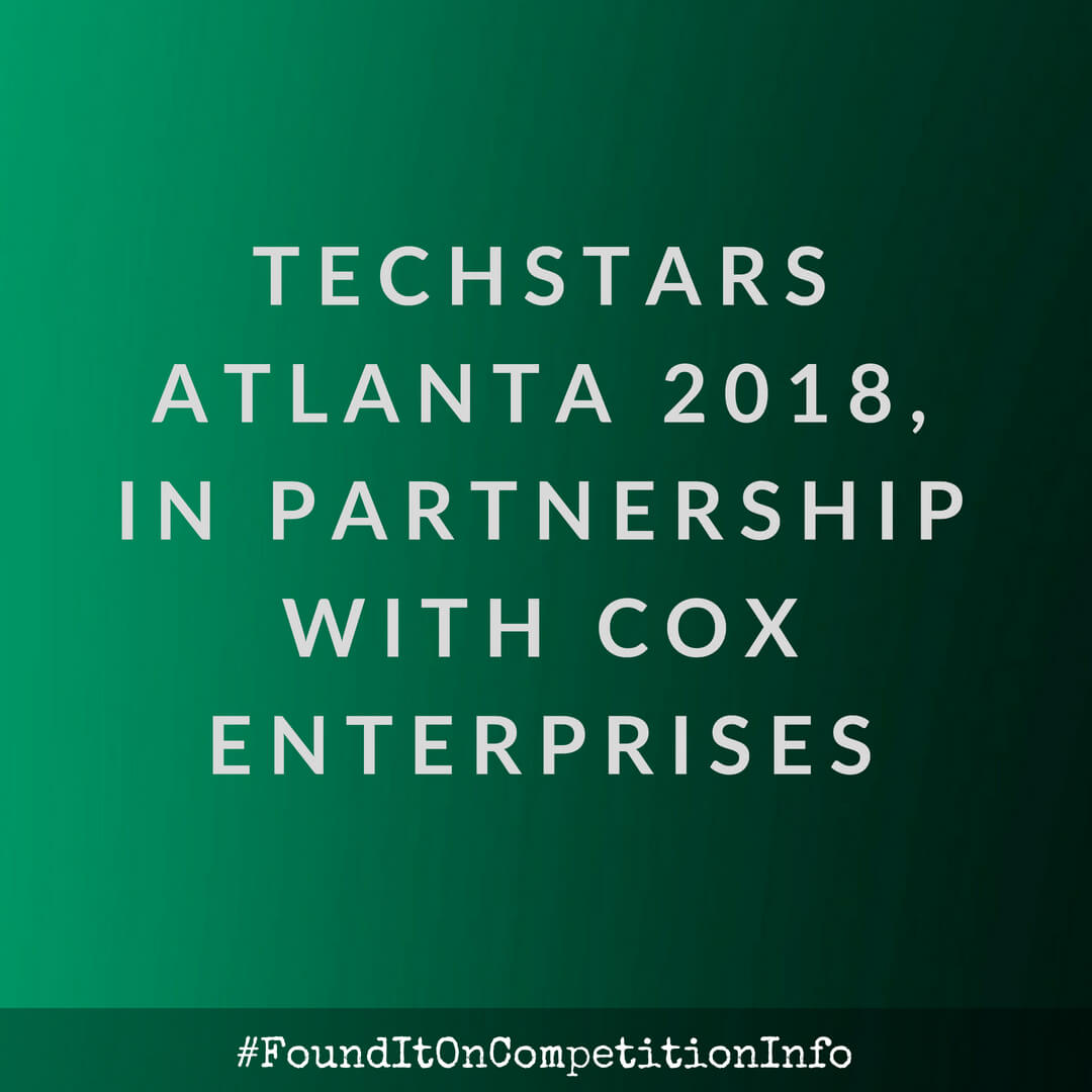 Techstars Atlanta 2018, in partnership with Cox Enterprises