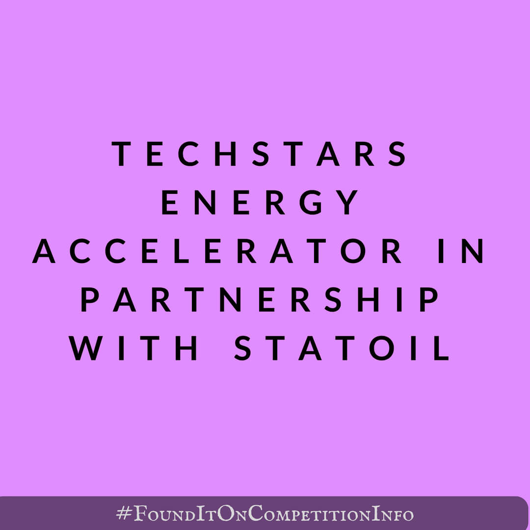 Techstars Energy Accelerator in Partnership with Statoil