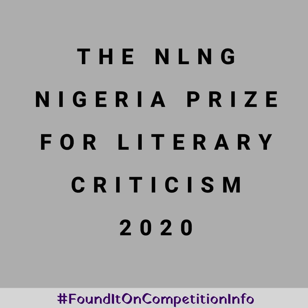 The NLNG Nigeria Prize for Literary Criticism 2020