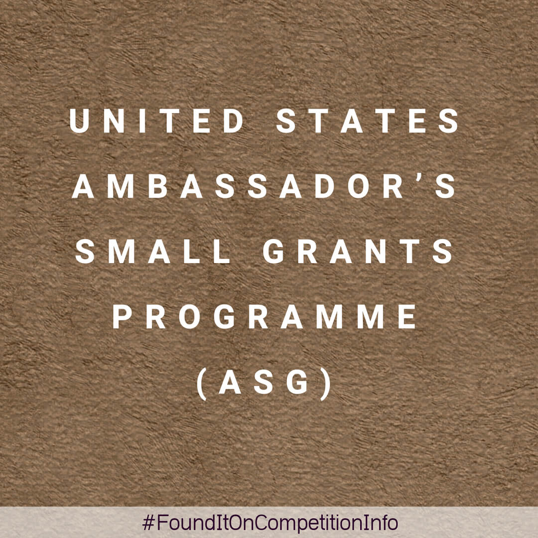 United States Ambassador’s Small Grants programme (ASG)