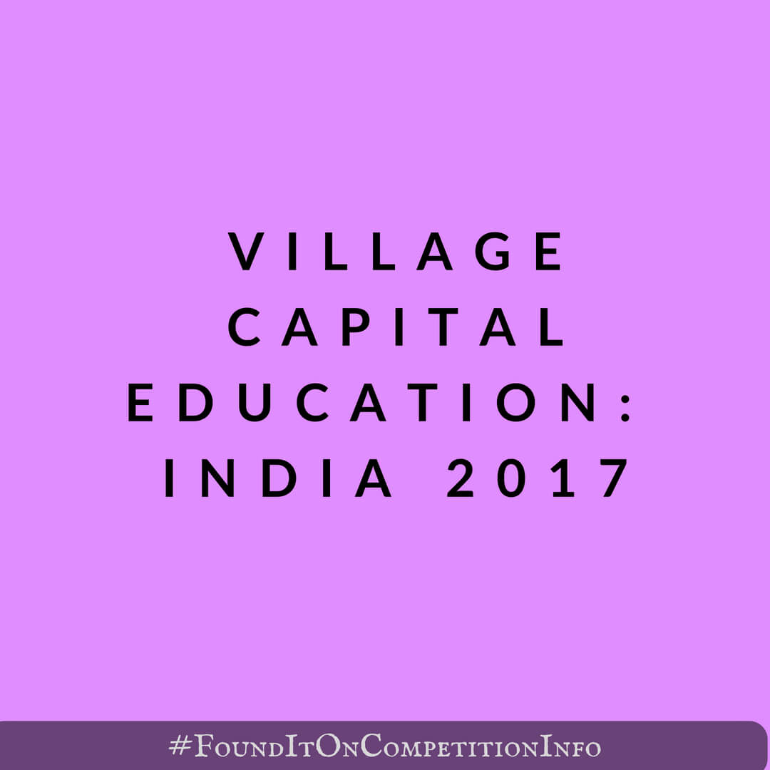 Village Capital Education: India 2017